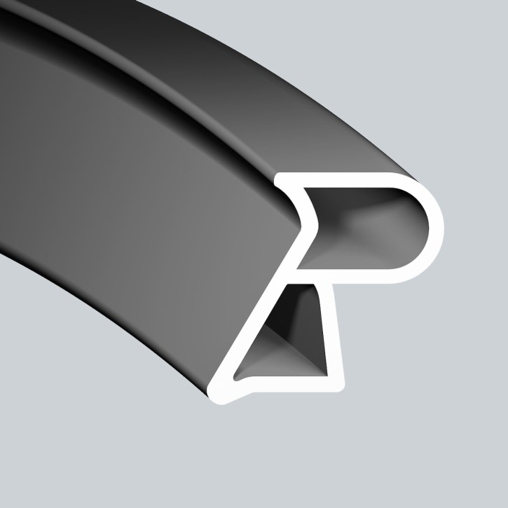 77-grau-Gummidichtung Stahlzargenrahmen-Profil
